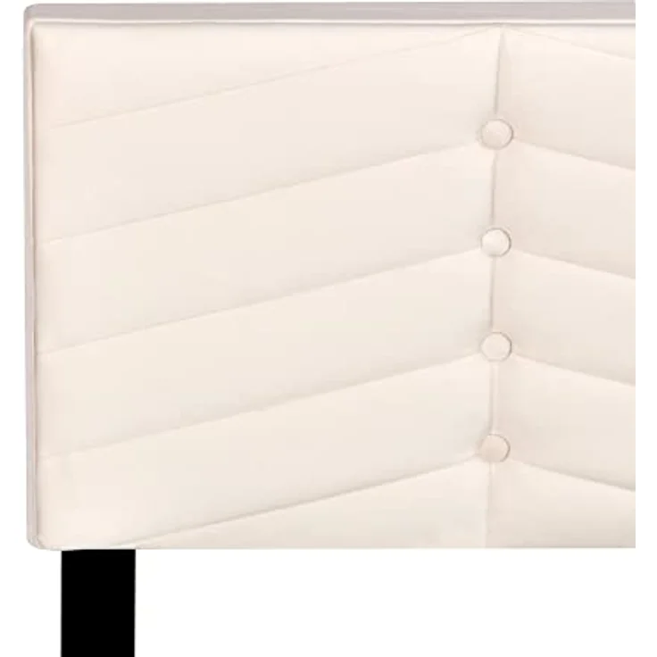 FAVSH Polsterbett 140x200 cm, Hydraulisch Doppelbett mit Lattenrost und Bettkasten, Streifen-Stil, Continentalbett, Samt Continentalbett, für Erwachsene&Jugendliche, ohne Matratze, Beige – Bild 5