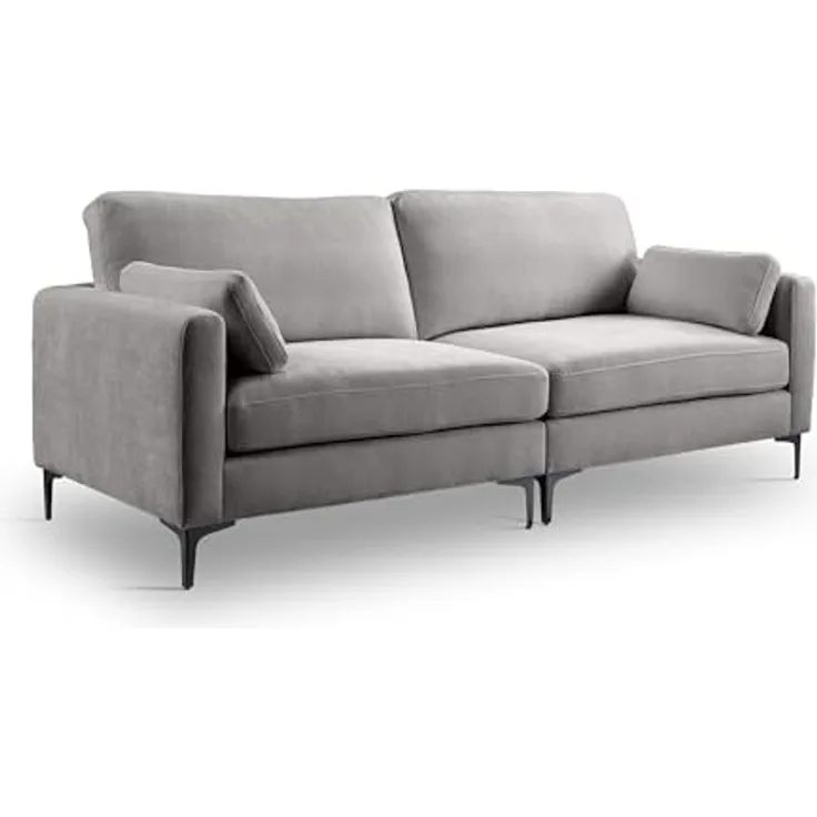 Sofa 3,5 Sitzer B/H/T: 225 x 92 x 97 cm in Hellgrau