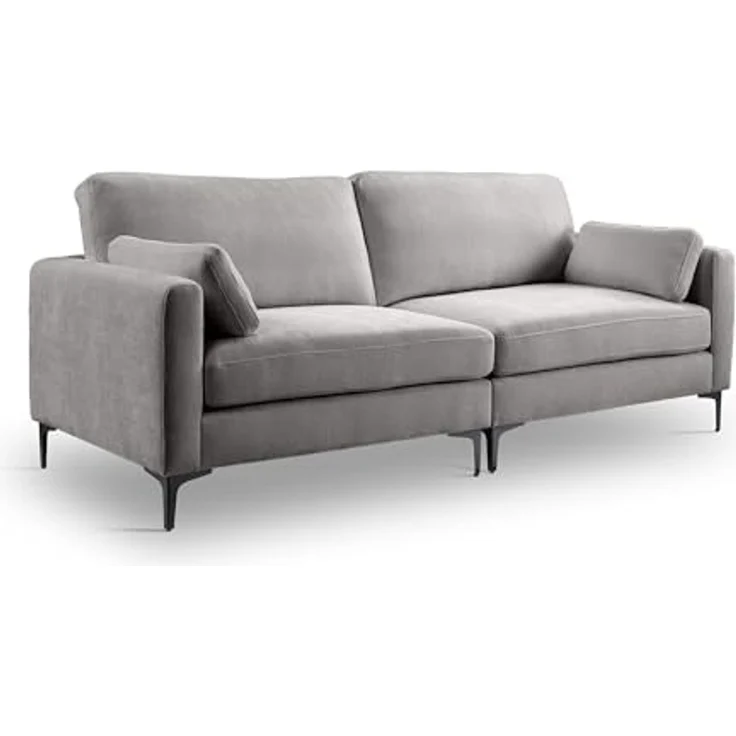 Sofa 3,5 Sitzer B/H/T: 225 x 92 x 97 cm in Hellgrau – Bild 1