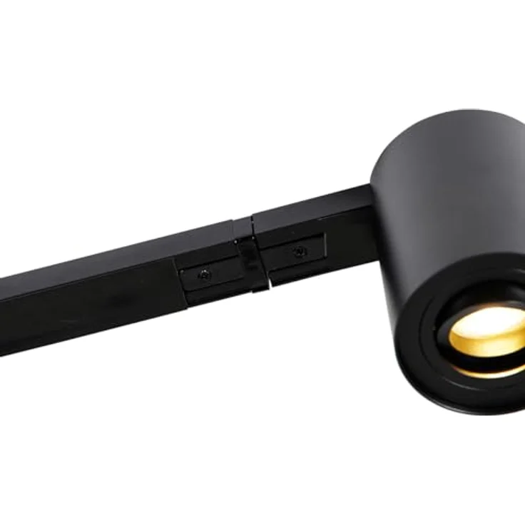 Qazqa Rondoo Up Schienensystem Lampen Komplettset, 5-flammig, dimmbar, Schwarz, 285.5cm, ideal für Flur, Küche, Schlafzimmer – Bild 5