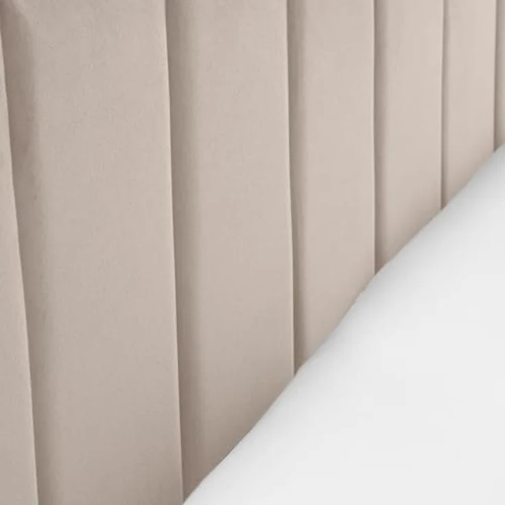 Julian Bowen Rosa cremefarbenes Samt, gepolstert, 150 cm, Kingsize-Bett – Bild 3