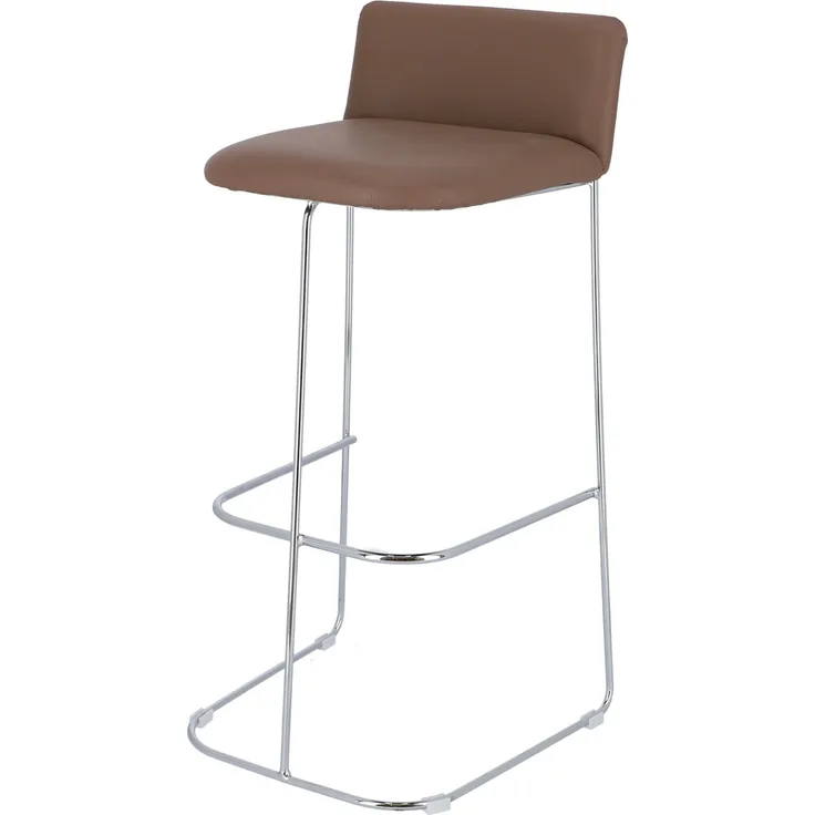 Barhocker Ragno aus Leder, Taupe, 39 x 43 x 88 cm