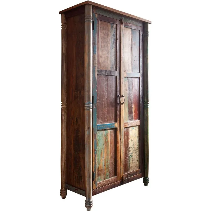 Schrank Altholz 90x45x180 mehrfarbig lackiert FABLE #12
