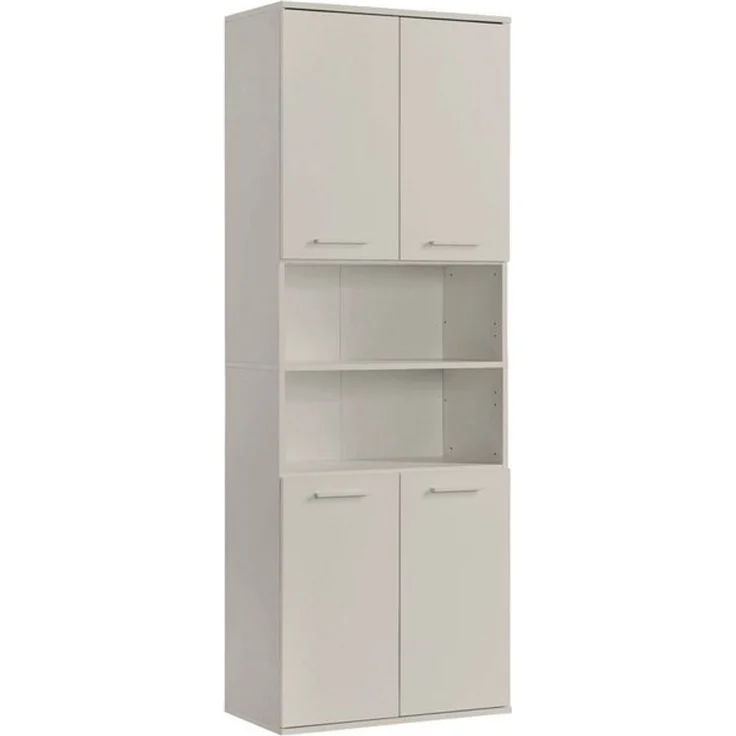 mokebo Hochschrank Der Kapitän (180 x 33 x 34 cm, in Kaschmir, mit 5 Einlegeböden) hoher Badschrank, Badezimmerschrank, Badregal in Beige Grau – Bild 4