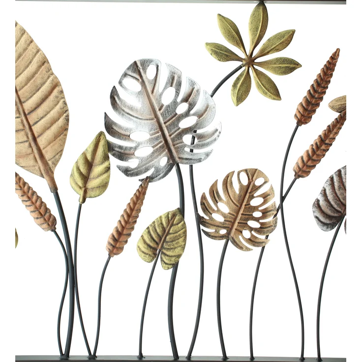 Metallbild Blätter Wandbild Bild Wanddeko Wohnzimmer Metall Dekoration Dekobild – Bild 4