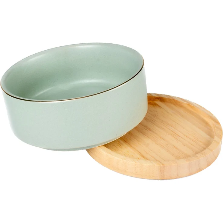 Duvo+ Futternapf Stone Timber grün für Hunde, Maße: 12,5 x 12,5 x 6 cm – Bild 3