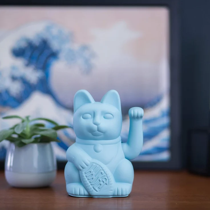 Donkey Winkekatze Lucky Cat Blue – Bild 2