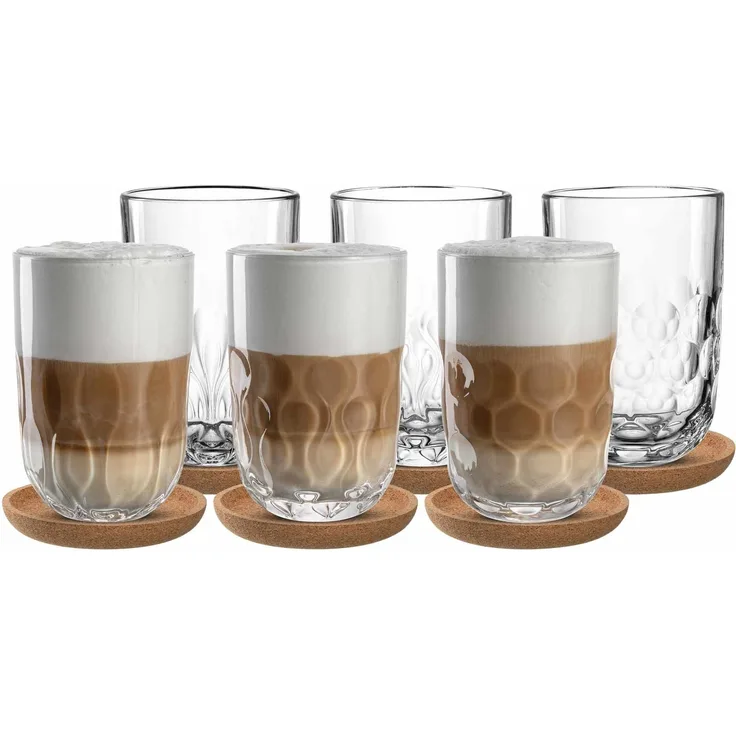 Leonardo GOCCE Latte Macchiato-Set mit Untersetzer 12-teilig