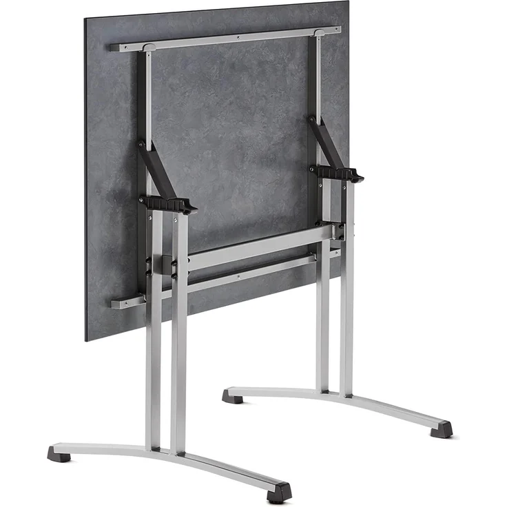 Sieger 5360-21 Boulevard-Klapptisch mit Polytec Tischplatte, Stahlrohr Schiefer / Anthrazit 80 x 117 x 120 cm – Bild 3
