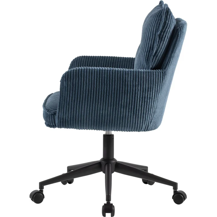Carryhome 'LUCIE' Bürodrehstuhl, Stoff blau, 59 x 97 x 63 cm, höhenverstellbar mit Gaslift, 140 kg belastbar – Bild 4