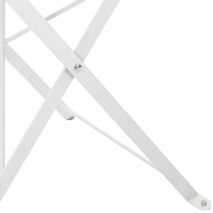 vidaXL Gartenklappstuhl 2 pcs Weiß 42 x 46 x 82cm Metall 42002956 – Bild 7