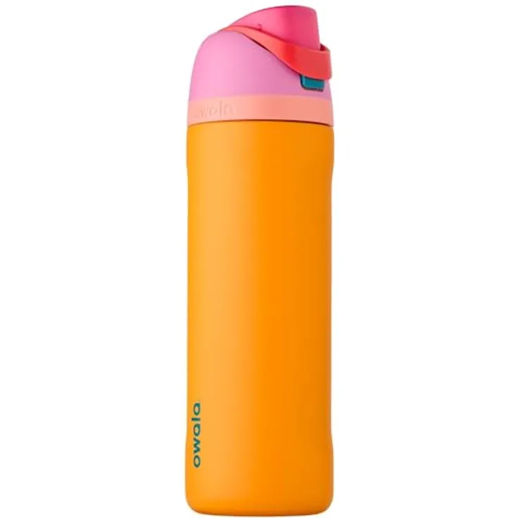 Owala FreeSip Isolierte Edelstahl Trinkflasche mit Strohhalm, 710 ml – BPA-frei, optimal für Sport, Fitness, Outdoor und Reisen, Tropical
