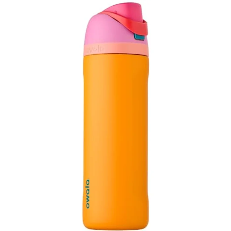 Owala FreeSip Isolierte Edelstahl Trinkflasche mit Strohhalm, 710 ml – BPA-frei, optimal für Sport, Fitness, Outdoor und Reisen, Tropical – Bild 1