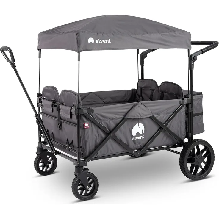 Elvent 'WagonPro Premium' Bollerwagen Grau inkl. Hecktasche
