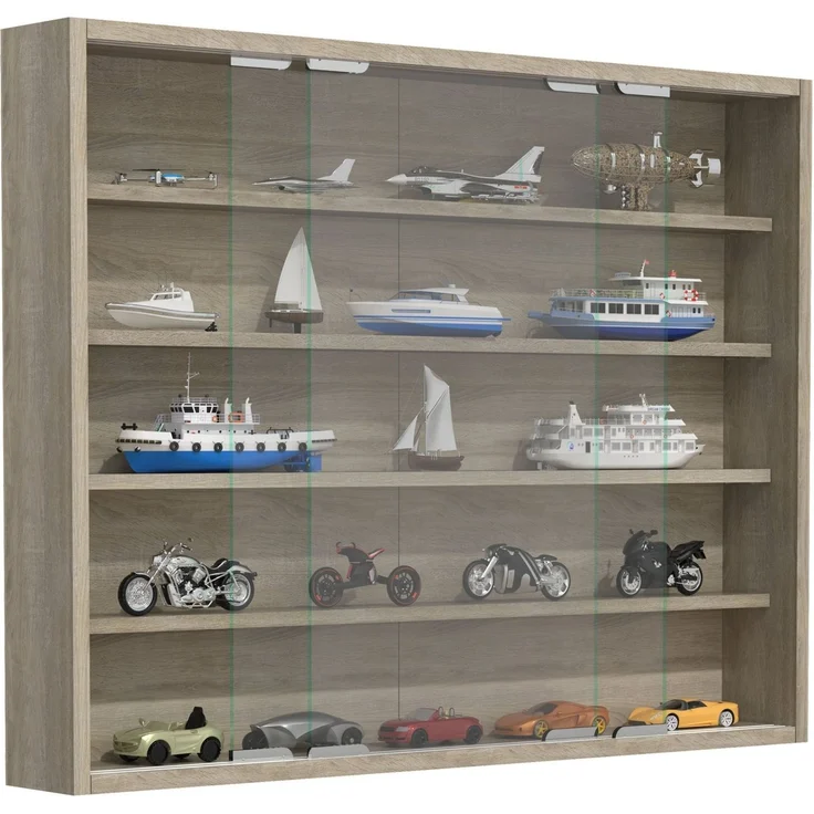 VCM Wandvitrine Agisa 918278 Sonoma-Eiche H. 60 x B. 77 x T. 10 cm – Bild 2