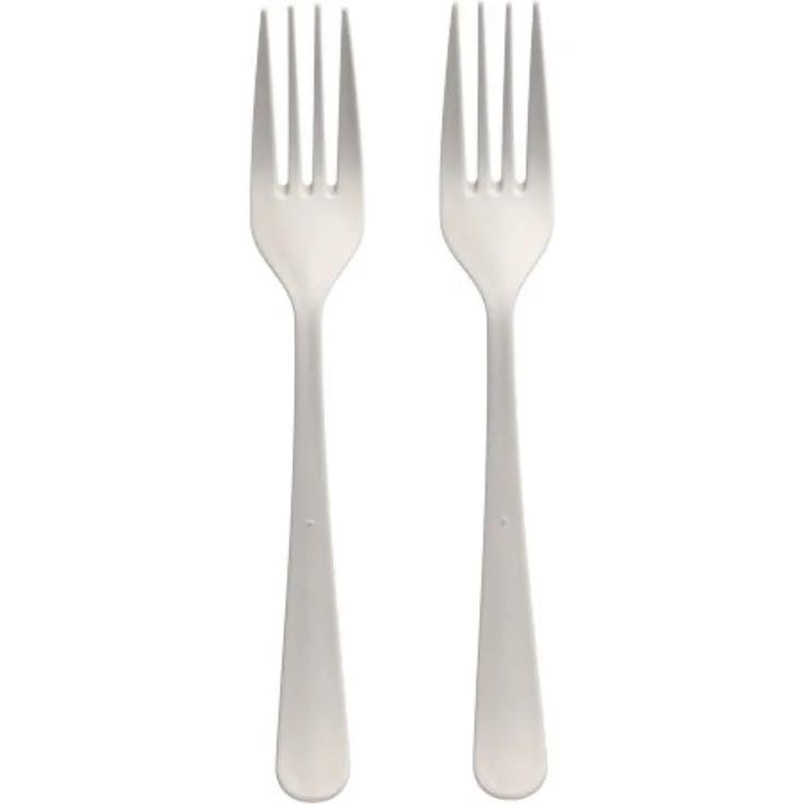 10 "Circulware" Mehrweg-Gabeln PP-MF 19 cm weiss "Gaia" extra stabil