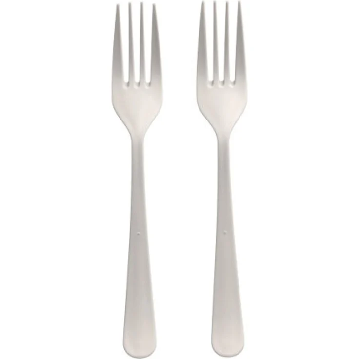 10 "Circulware" Mehrweg-Gabeln PP-MF 19 cm weiss "Gaia" extra stabil