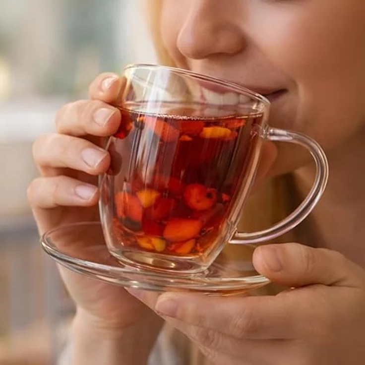 Creano Teeglas Creano 2er-Set Thermotasse, Extra Große doppelwandige Gläser mit Unter, Borosilikatglas, 2 Tassen mit Untertassen – Bild 7