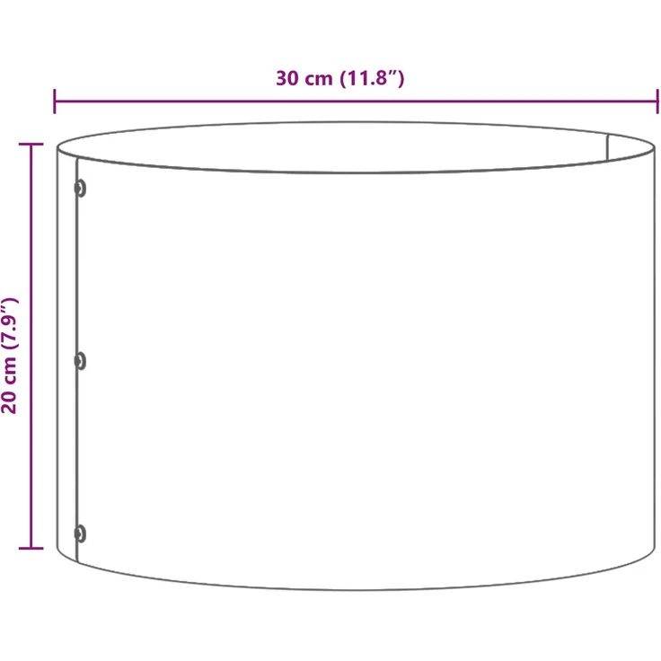 vidaXL Pflanzenring 5 pcs Braun 30 x 30 x 20 cm Wetterfeststahl 873605 – Bild 11