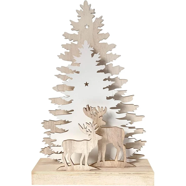 HTI-Living Rehe vor Baumsilhouette LED Weihnachsdeko – Bild 1