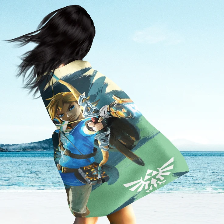 BERONAGE Strandtuch The Legend of Zelda Badetuch Link Arrow 75x150 cm, 100% Baumwolle (1-St), Frottee in Velours-Qualität – Bild 4