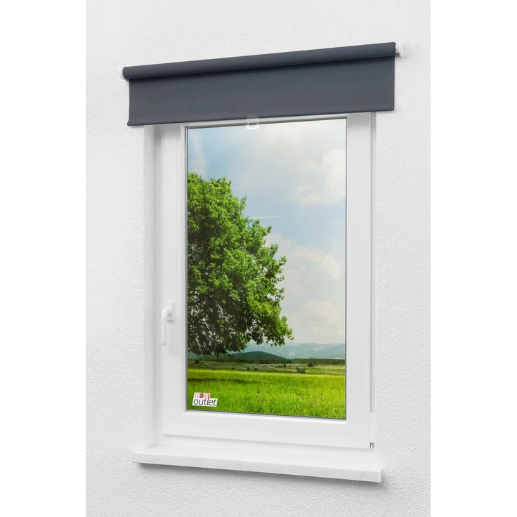 Lysel - Qualitätsspringrollo Tageslicht (B x H) 83cm x 190cm in dunkelgrau – Bild 5