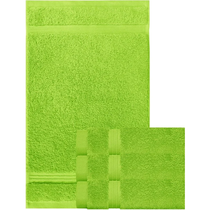 Lashuma Gästehandtücher Linz, Frottee (4-St), Grüne Gästetücher flauschig 30x50 cm – Bild 6