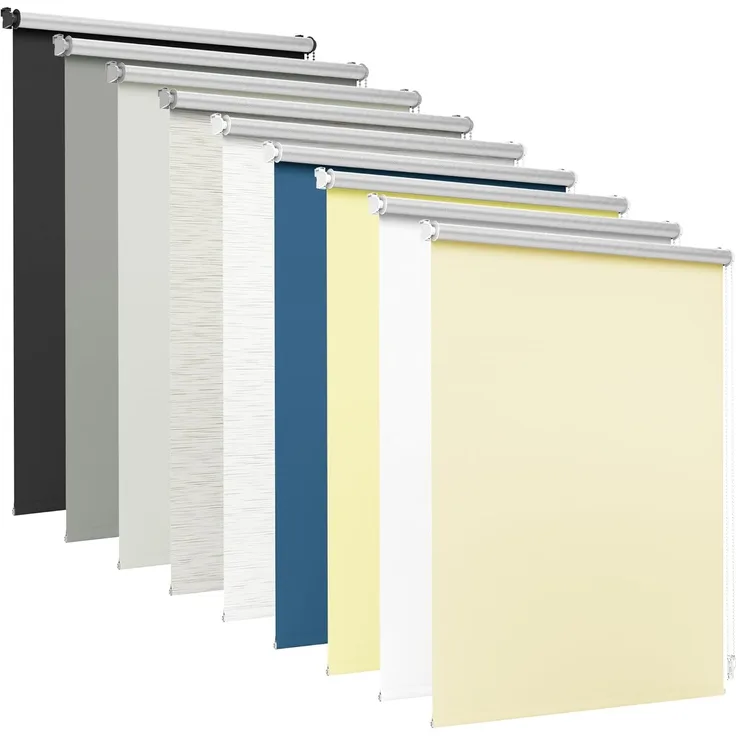 Verdunklungsrollo Thermorollo, 30 x 100 cm, weiß [Stoffbreite 26,6 cm], jalousiescout, verdunkelnd, ohne Bohren, freihängend, Klemmfix, Thermo-Rollo Vollverdunkelnd Thermo-Beschichtung, energiesparend