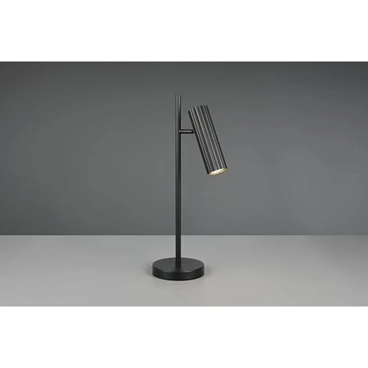 Große Tischlampe SOKA Metall Schwarz mit schwenkbarem Spot, Höhe 50cm – Bild 4
