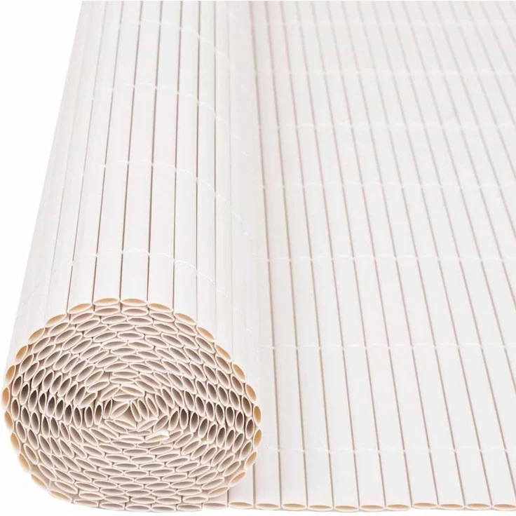 vidaXL Gartenzaun Weiß 150 x 300 cm PVC 43632 – Bild 2