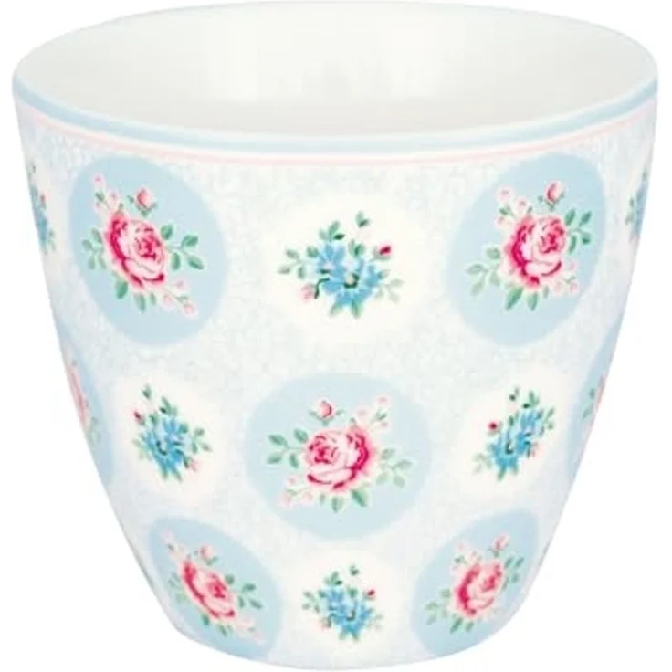 Greengate Becher Elle Latte Cup pale blue 0,35l, Steingut – Bild 1