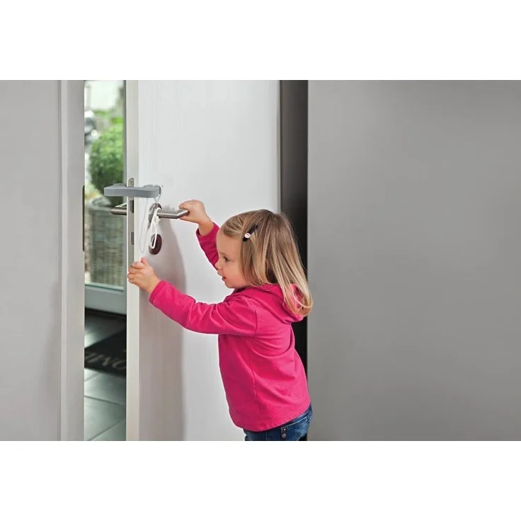 ABUS Kindersicherung Türstopper Fenster Stopper Fingerschutz Klemmschutz [2er], Türhalter – Bild 2