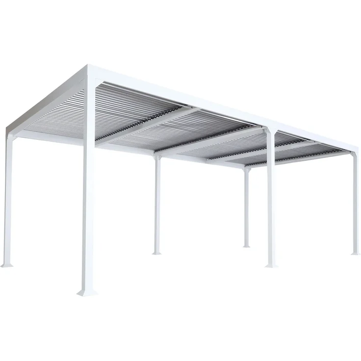 Mendler 'HWC-L41' Pergola ohne Seitenwände, Metall weiß, 3x6 m, ohne Seitenwände – Bild 9