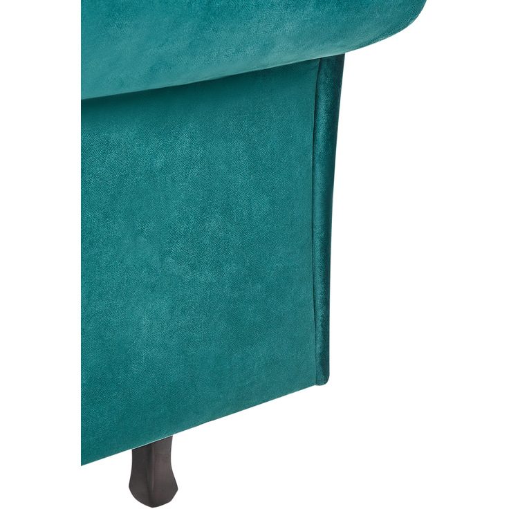Rechtsseitige Chaiselongue LATTES II Samtstoff Smaragdgrün mit Kissen – Bild 7