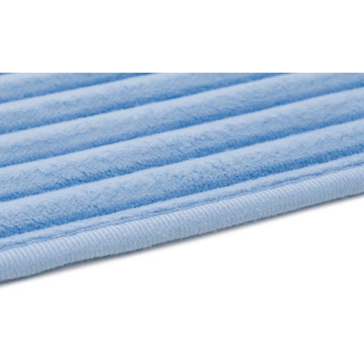Gözze Badematte Berlin, Höhe 7 mm, rutschhemmend beschichtet, fußbodenheizungsgeeignet, Polyester, rechteckig, Badteppich, Uni Farben, Cord Optik, waschbar – Bild 4