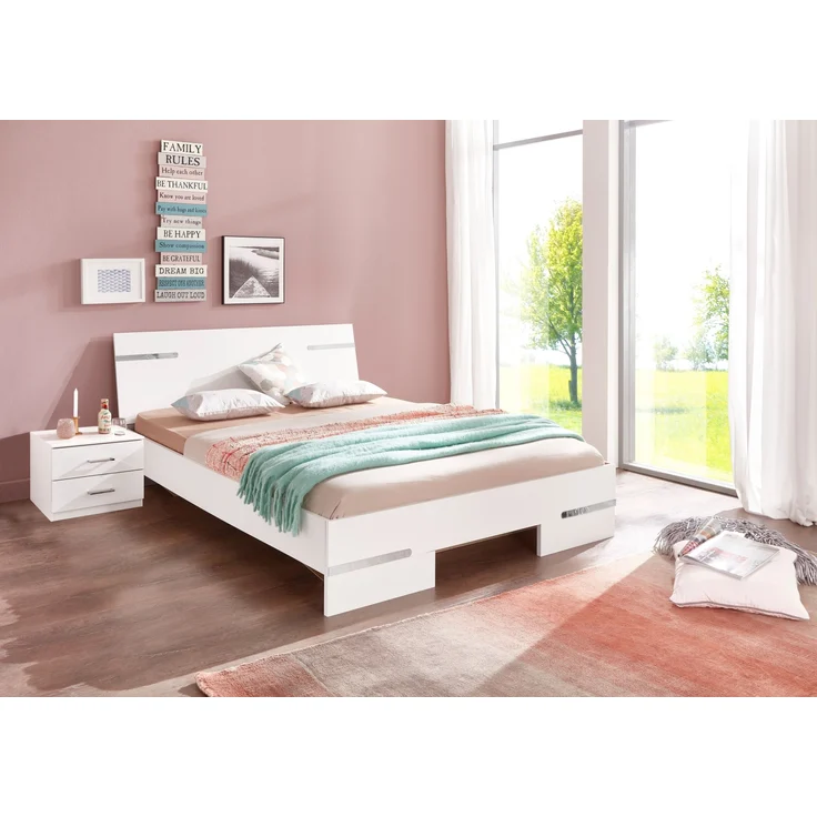 Nachtschrank >Anna< (2er-Set) in WEISS - 104x40x38cm (BxHxT) – Bild 2