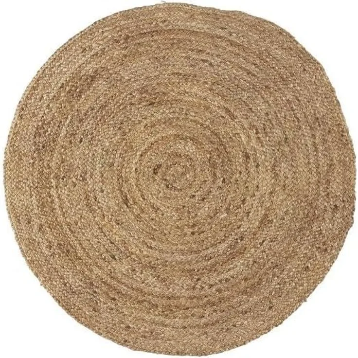 Ib Laursen - Teppich Läufer Wohnraum Rund D 90cm Jute Natur 65012-30
