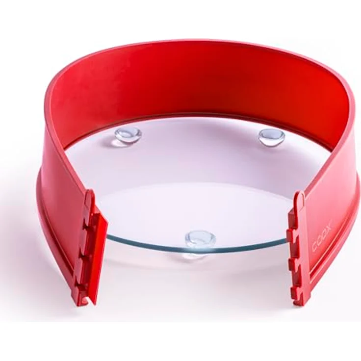 coox Backform Springform mit Glas-Servierplatte und Glasfüßen 26 cm, Antihaft-Oberfläche, kein Einfetten des Silikonrings nötig – Bild 3