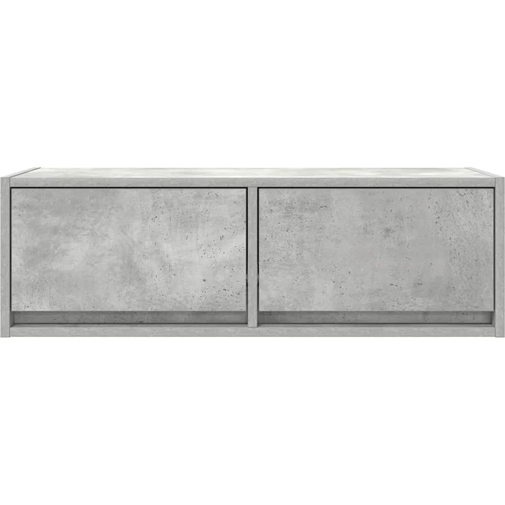 2 pcs TV-Schrank, Lowboard Betongrau 80x31x25,5 cm Holzwerkstoff – Bild 6