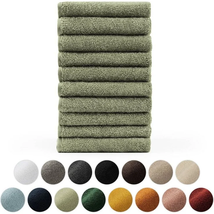 Blumtal Gästehandtücher Premium 10er Set Gästehandtücher rechteckig 30x50cm, Frottee (10-St), Handtücher Set, 100% Baumwolle – Bild 1