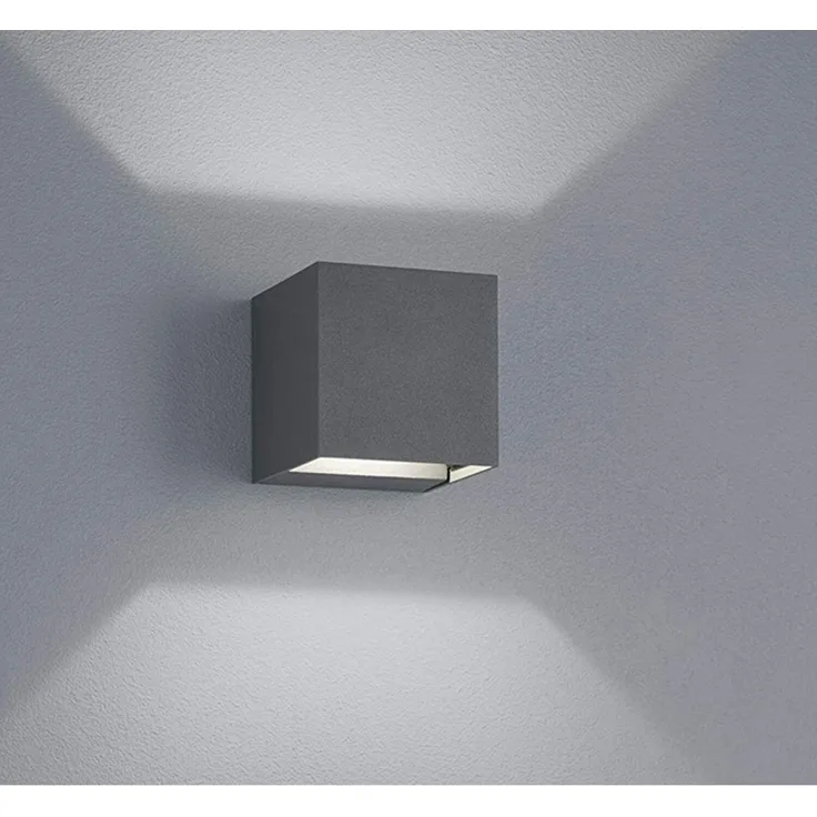 Trio Leuchten LED Außen-Wandleuchte Adaja anthrazit Up- & Downlight
