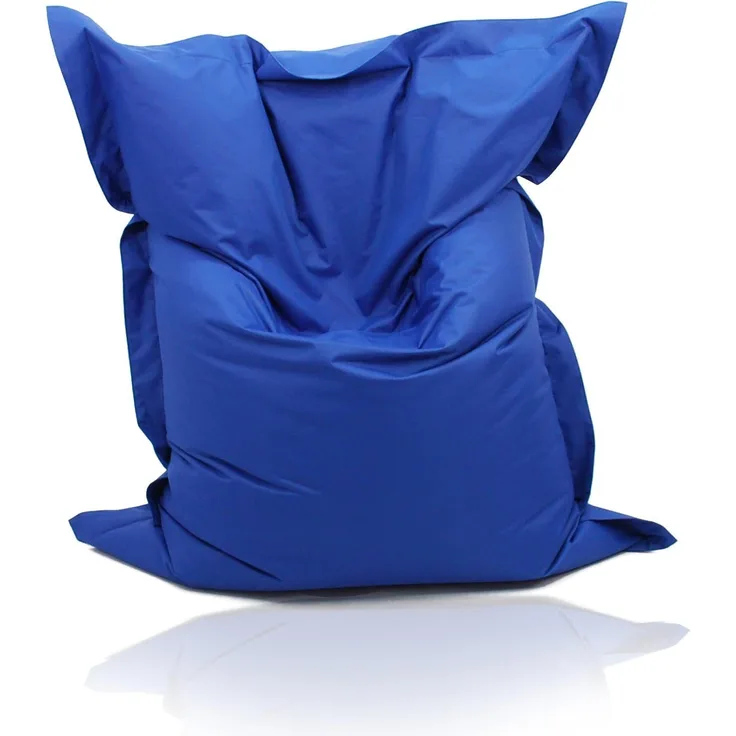 Kinzler S-10137/18 XXL Riesensitzsack, 140x180 cm, neue Styroporkügelchen, Sitzsack Outdoor Indoor, in vielen verschiedenen Farben, mit Innensack, royalblau