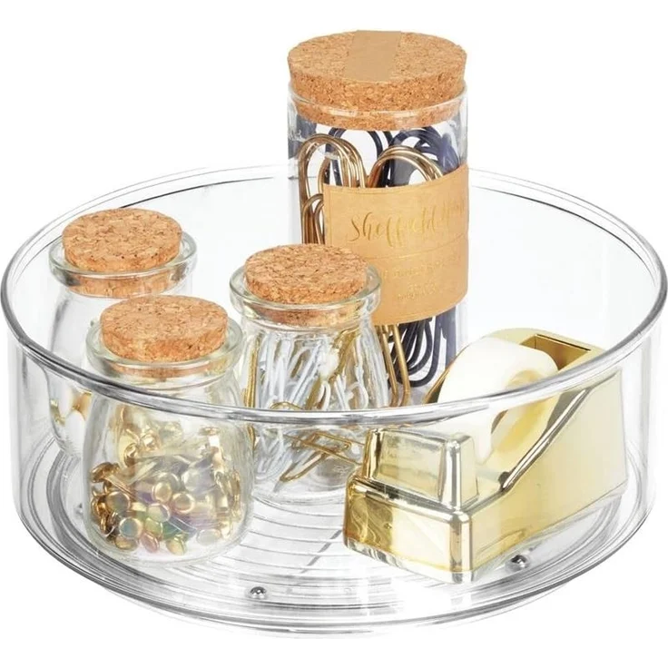 4er Set Drehbares Ordnungssystem Drehteller mDesign Transparent – Bild 6