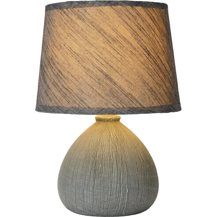 LUCIDE RAMZI - Tischlampe - Ø 18 cm - 1xE14 - Grau – Bild 1