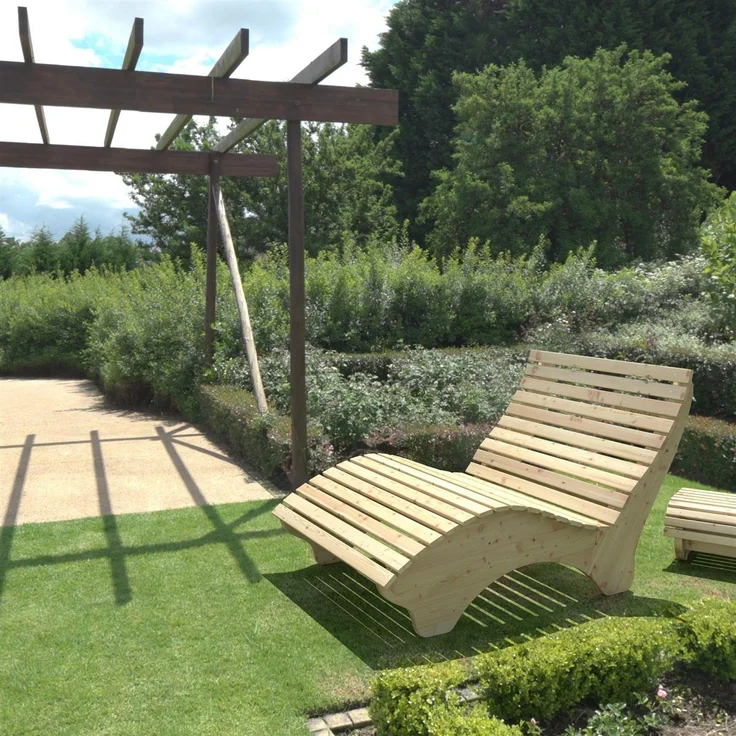 Relaxliege "Ruhe-Vroni" (Lärche) 2-teilig stehend Breite 70 cm – Bild 3