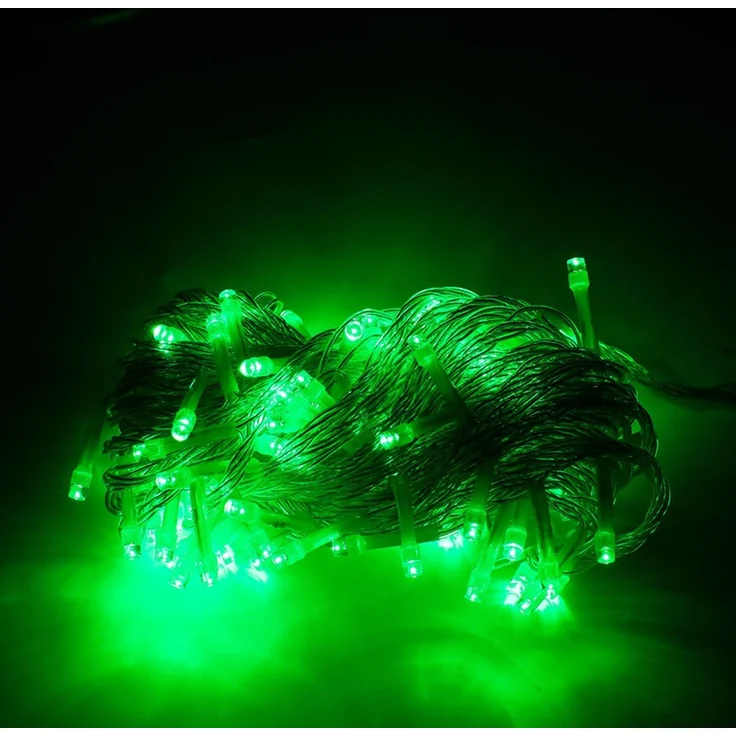 ABC LED-Lichterkette für Außenbereich, 200 LED, grün, 20 m, 8 Leuchtmodi – Bild 4