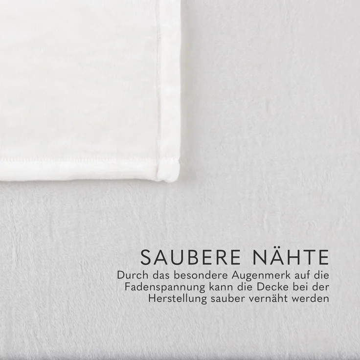 Kuscheldecke Cashmere Touch 150x200cm ( Off White ) Flauschige Wohndecke für Sofa, Couch und Bett, Tagesdecke OEKO-TEX - Sofaüberwurf – Bild 4