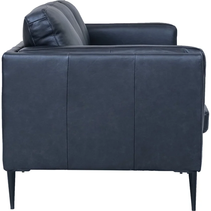 3-Sitzer Sofa Aicena Leder Schwarz - Komfortsofa mit Taschenfederkern & Metall-Gestell – Bild 6