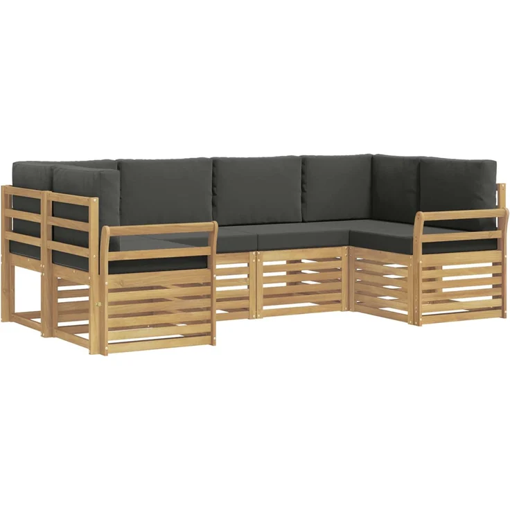 vidaXL Outdoor-Sofagarnitur 6 stk. 6-Sitzer Weiß und Anthrazit 3392397 – Bild 2