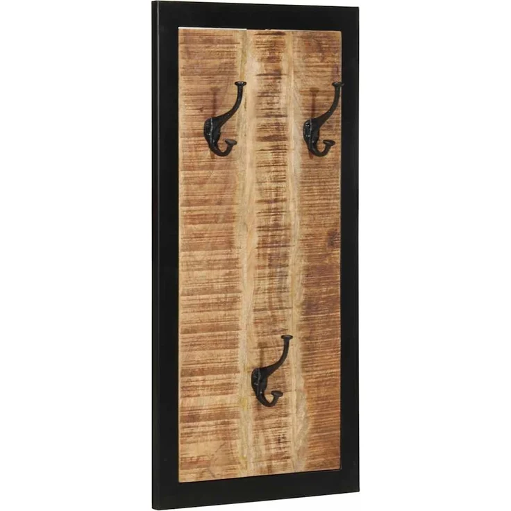 vidaXL Garderobe 40x2x80 cm Raues Massivholz Mango 4015939 – Bild 9
